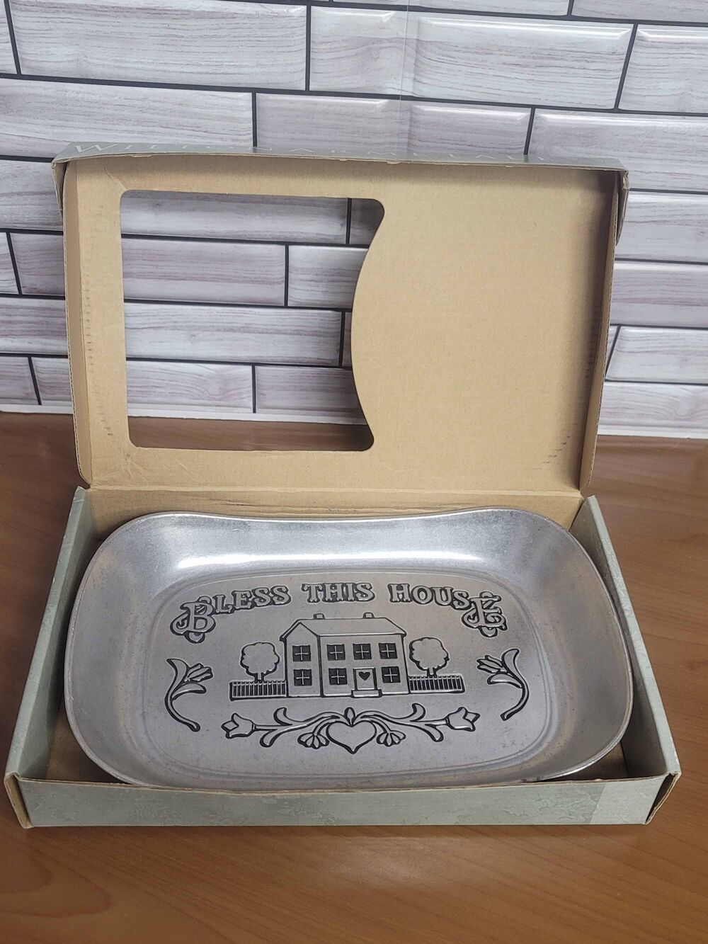 Wilton Armetale Bless This House Pewter Serveware  #A60